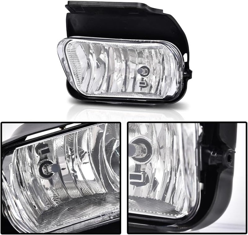 DOTCOM Fog Lights,Compatible with Chevy Silverado 2003-2007/Avalanche 2002-2006 without Body Cladding,Driving Bumper Lamp Clear Lens w/H10 Bulbs - Image 5